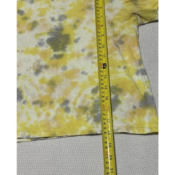 Agolde Women's Linda Boxy T-Shirt Dip Dye Yellow Tee Short Sleeve sz XS X Small - Picture 8 of 10